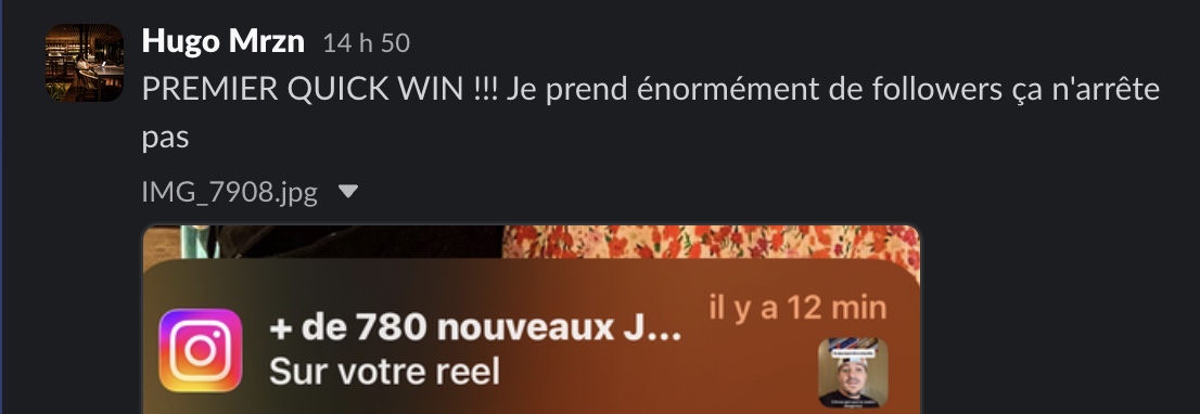Message Slack Hugo Mrzn